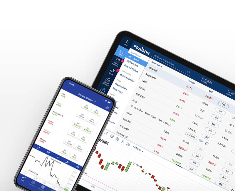 diagonal image of two mobile devices as part of homepage 