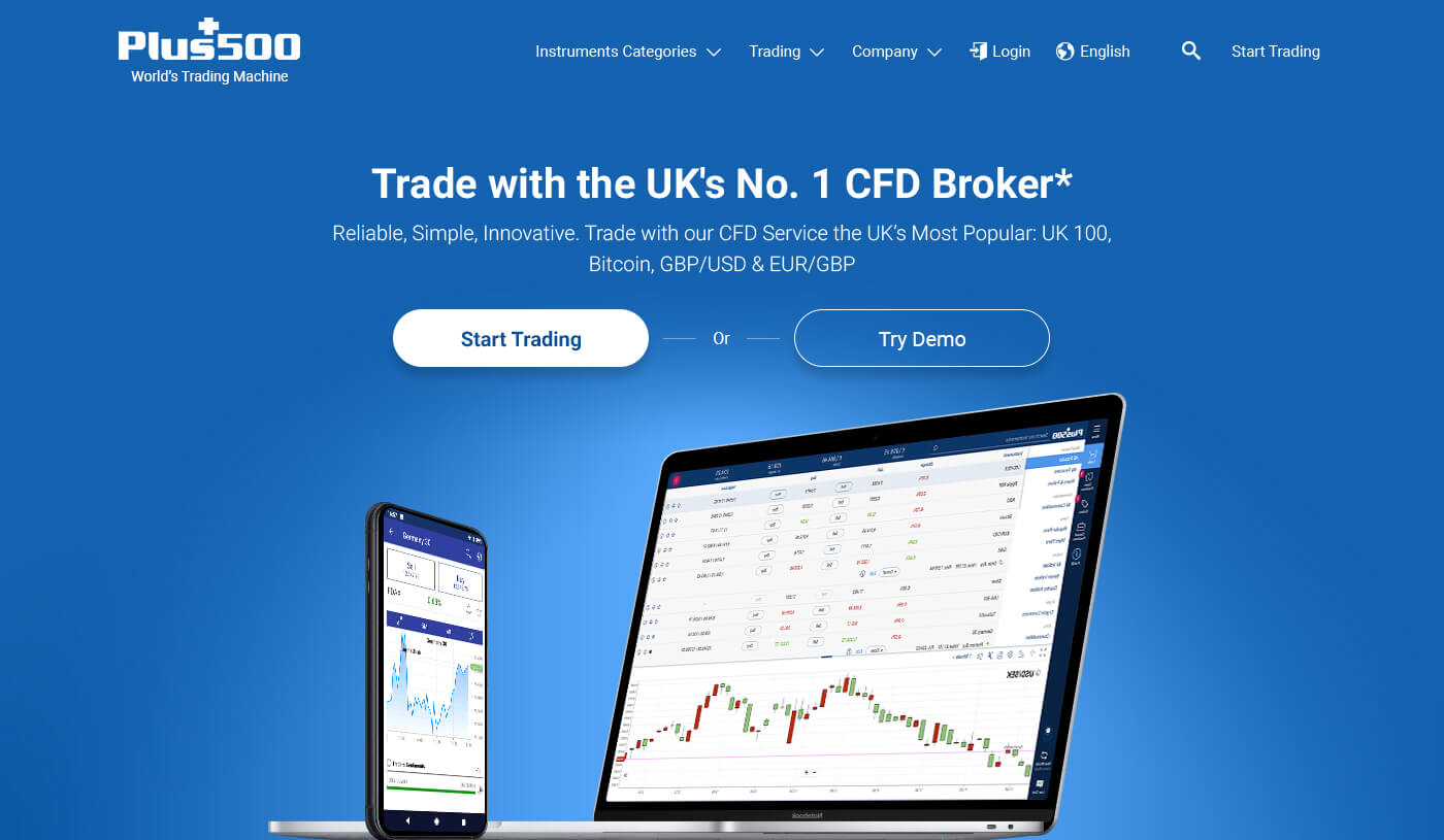 Homepage main section sample with laptop and mobile phone
