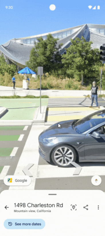 Google Earth Historical Street View mobile prototype animation