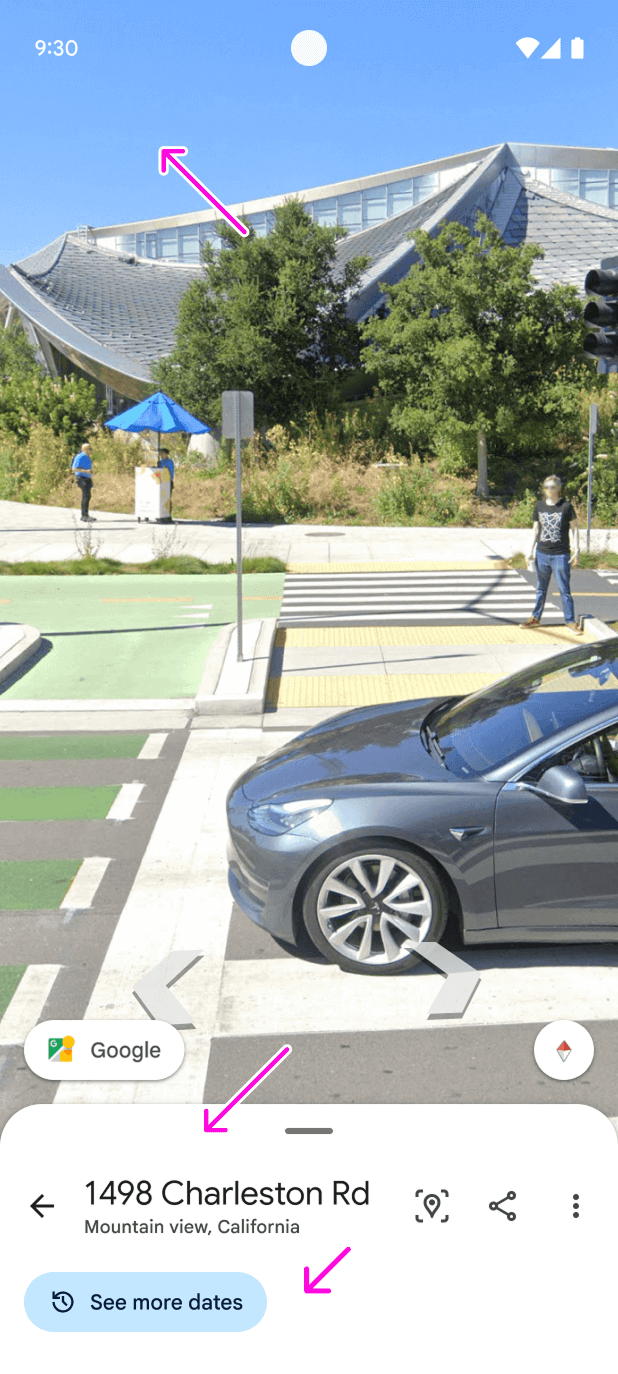 Google Earth Street View - Mobile App CTA Button