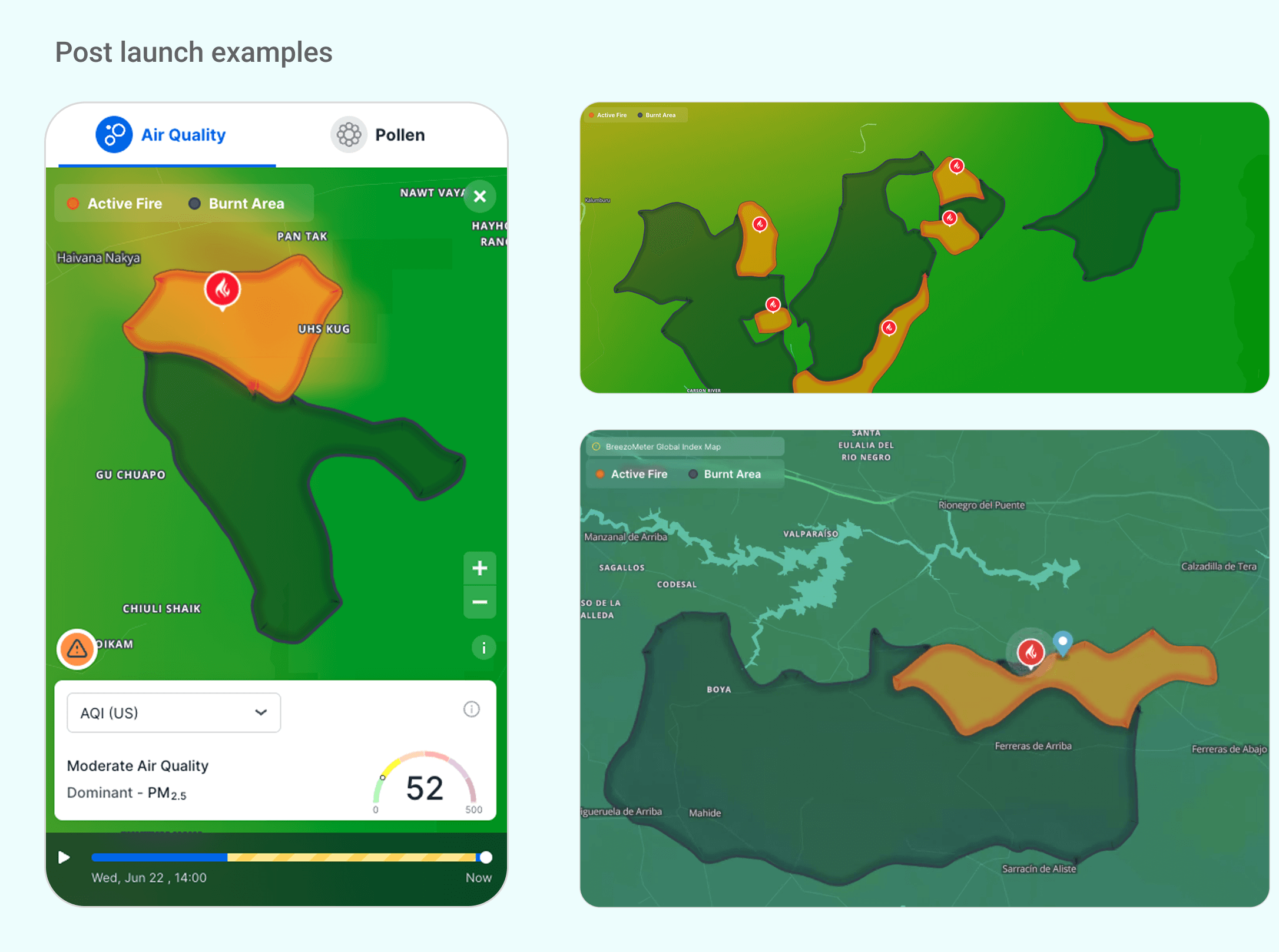 Wildfire Burnt Area representation - post launch